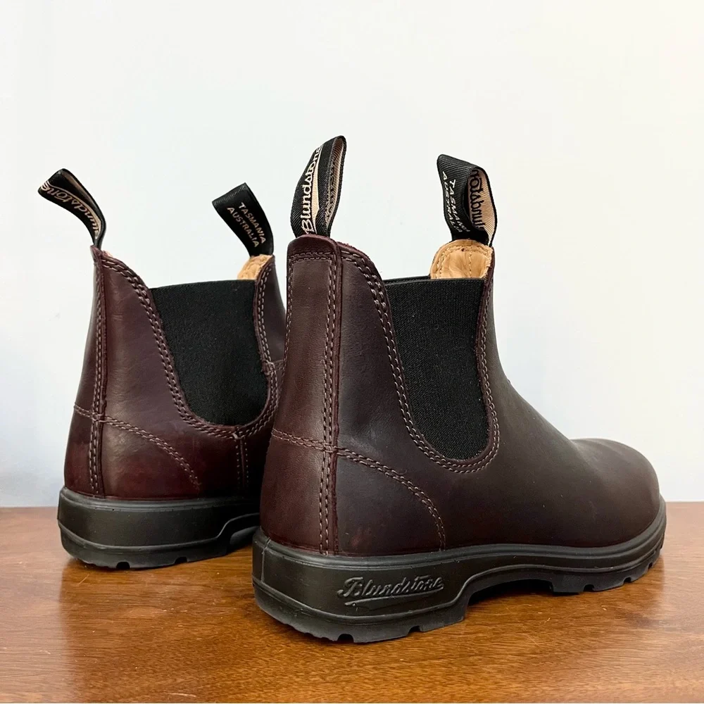 Blundstone dark brown oxblood leather Chelsea boots - Picture 8 of 9